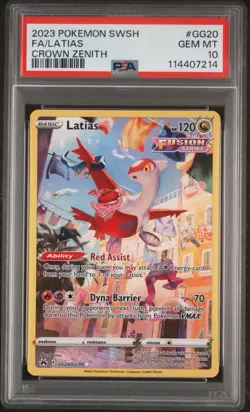 PSA 10 Latias GG20/GG70 Crown Zenith: Galarian Gallery Holo Pokemon English Gem - Image 1