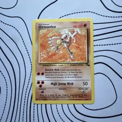 Pokemon TCG Hitmonlee 22/62 - Non-Holo Rare - Fossil - Vintage - WOTC - LP/Mp - Image 1