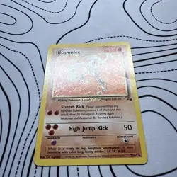 Pokemon TCG Hitmonlee 22/62 - Non-Holo Rare - Fossil - Vintage - WOTC - LP/Mp - Image 2