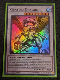 Graydle Dragon DOCS-EN048 Super Rare Yugioh Dimension of Chaos 1st Ed VLP - Image 1