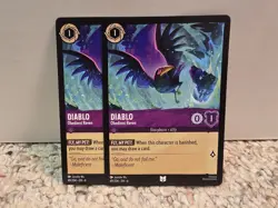 X2 Disney Lorcana Diablo - Obedient Raven 49/204 Azurite Sea Uncommon - Image 1