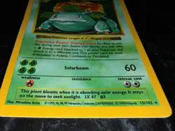 Venusaur 15/102 1st Edition Base Set Shadowless Holo Rare Pokemon Card - Image 3