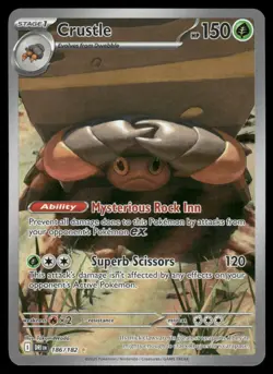 Pokemon Cards Crustle 186/182 Destined Rivals Illustration Rare NM - Image 1