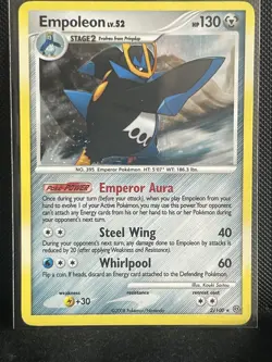 Pokemon Card Empoleon 2/100 Diamond & Pearl Holo Rare Played - Image 1