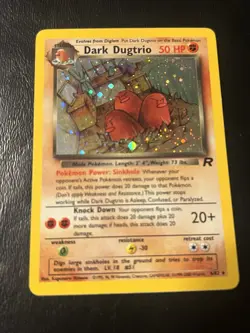 Dark Dugtrio 6/82 Holo Rare Team Rocket Pokemon Card - Image 1