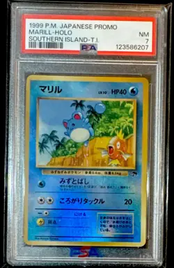 PSA 7 Marill 1999 Holo Southern Island T.I. Promo Japanese Pokemon Card - Image 1