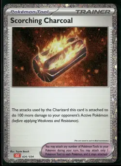Pokemon - Scorching Charcoal 026/034 Trading Card Game Classic Holo NM - Image 1