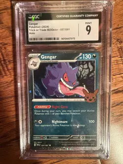 Pokemon Gengar Trick Or Trade BOOster 057/091 - Holo CGC 9 - Image 1