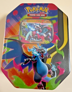 Mega Charizard X ex Tin Pokemon New Sealed Phantasmal Flames In Hand Promo - Image 1