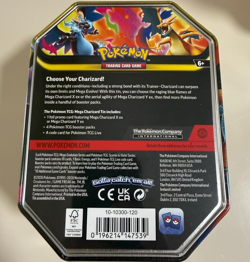 Mega Charizard X ex Tin Pokemon New Sealed Phantasmal Flames In Hand Promo - Image 3