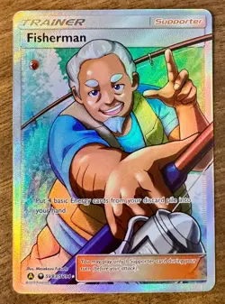 Fisherman SV83/SV94 Hidden Fates- NM Full Art Ultra Rare Pokemon Card - Image 1