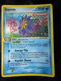 STARMIE EX Deoxys POKEMON Holo Stamped 2005 Trading Card 48/107 TCG - Image 1