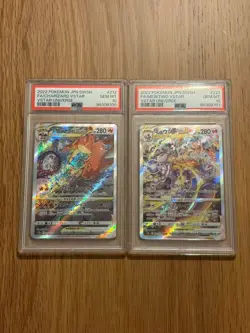PSA 10 MEWTWO 221/172 & CHARIZARD 212/172 | VSTAR Universe Graded Pokemon Card - Image 1