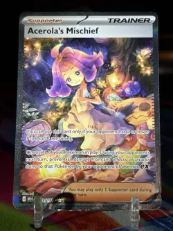 Pokemon TCG Mega Evolution ACEROLA’S MISCHIEF 183/132 Ultra Rare - Image 1
