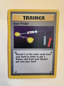 Pokemon Item Finder 74/102 Base Set Unlimited Trainer LP WOTC Vintage - Image 1