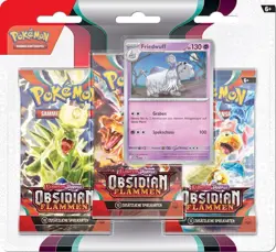 Pokemon Karten Booster 3er Set Blister Obsidian in Flammen Deutsch Friedwuff TCG - Image 1