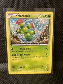 2011 Pokemon McDonald's Promo Maractus Holo Rare 2/12 - Image 1