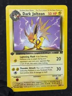 Pokemon TCG Dark Jolteon 38/82 Team Rocket 1st Edition Regular WOTC - LP - Image 3