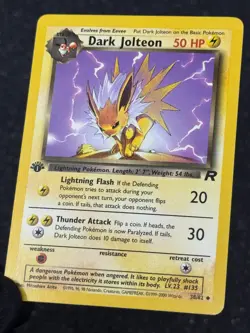 Pokemon TCG Dark Jolteon 38/82 Team Rocket 1st Edition Regular WOTC - LP - Image 5