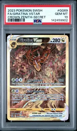 Giratina VSTAR Secret GG69/GG70 Pokemon Crown Zenith Galarian Gallery PSA 10 - Image 1