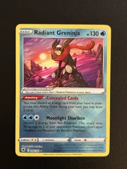 Pokemon TCG Card - Radiant Greninja - 046/189 - Astral Radiance - Image 1