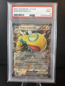 PSA 9 MINT Pokemon Journey Together Dudunsparce EX Double Rare #121/159 - Image 1