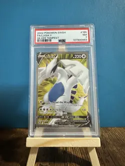 Pokemon TCG Silver Tempest Lugia V Full Art Holo Ultra Rare PSA 7 185/195 - Image 1