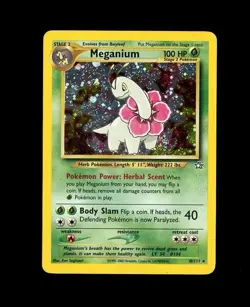 2000 Pokemon NEO GENESIS MEGANIUM HOLO 10/111 RARE! MP - - Image 1