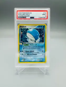 Pokemon Card Wailord 14/92 EX Legend Maker Holo (with swirl) - Image 1