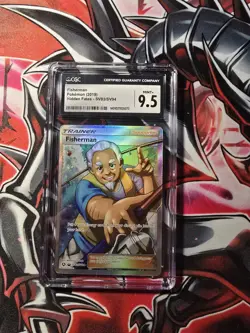 Pokemon CGC 9.5 MINT+ Fisherman Full Art 2019 SV83/SV94 Hidden Fates English - Image 1