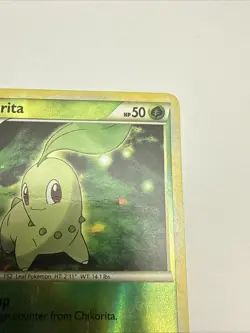 Pokemon Chikorita Call of Legends 53/95 Reverse Holo - Damaged - HP - Image 3