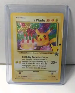 Pokemon TCG Birthday Pikachu Celebrations Classic Collection Promo Card #24 B - Image 3