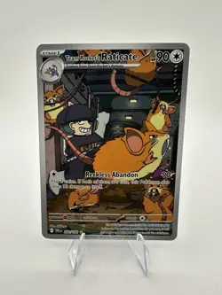 Pokemon TCG Team Rockets Raticate Card 202/182 Destined Rivals Illustration Rare - Image 1