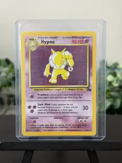 Pokemon TCG Hypno Fossil Holo Card 8/62 Unlimited Rare - Image 1