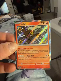POKEMON PALDEAN FATES SHINY RARE ENTEI 112/091 - Image 1