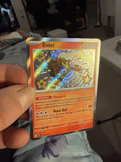 POKEMON PALDEAN FATES SHINY RARE ENTEI 112/091 - Image 2