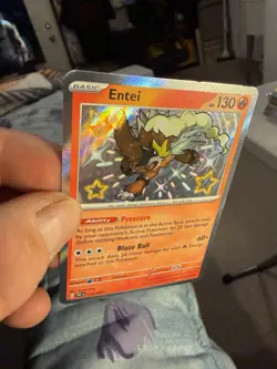 POKEMON PALDEAN FATES SHINY RARE ENTEI 112/091 - Image 3