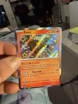POKEMON PALDEAN FATES SHINY RARE ENTEI 112/091 - Image 4