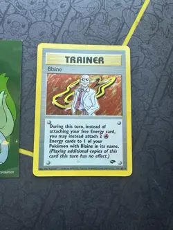 Pokemon Trainer Blaine 17/132 Gym Challenge Holo Unlimited Rare 095🔥MP🔥 - Image 1