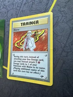 Pokemon Trainer Blaine 17/132 Gym Challenge Holo Unlimited Rare 095🔥MP🔥 - Image 2