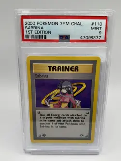 2000 Pokemon 1st Edition Sabrina Rare Trainer - Gym Challenge 110/132 PSA 9 - Image 1