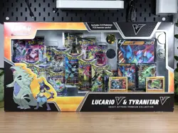 Pokemon Lucario V & Tyranitar V Heavy Hitters Premium Collection - New & Sealed - Image 1