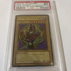 2002 Yu-Gi-Oh! Legend Blue Eyes LOB-005 Dark Magician PSA 9 MINT Original Print - Image 2