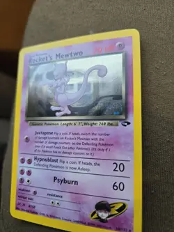 Rocket's Mewtwo 14/132 Gym Challenge set 2000 Holo foil Pokemon Card - Image 3