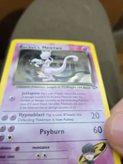 Rocket's Mewtwo 14/132 Gym Challenge set 2000 Holo foil Pokemon Card - Image 5