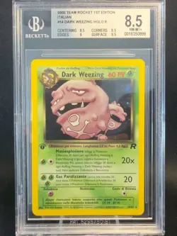 Pokemon Card Dark Weezing 14/82 Holo - Team Rocket 1st Edition BGS 8.5 Italian - Image 1