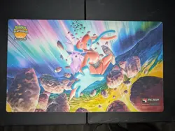 Official Pokemon playmat featuring Espeon and Deoxys from Regional events - Image 1