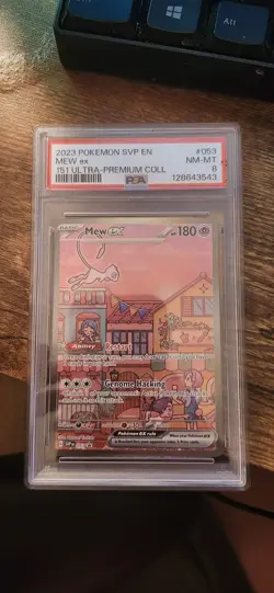 2023 Pokemon SVP EN-SV Black Star Promo #053 MEW Ex 151 PSA 8 - Image 1