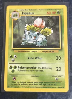 Pokemon TCG Ivysaur Base Set 30/102 Regular Unlimited Uncommon - Image 1