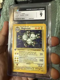 1999 Pokemon Fossil Magneton 1st Edition Holo #11/62 CGC 9 MINT - Image 1